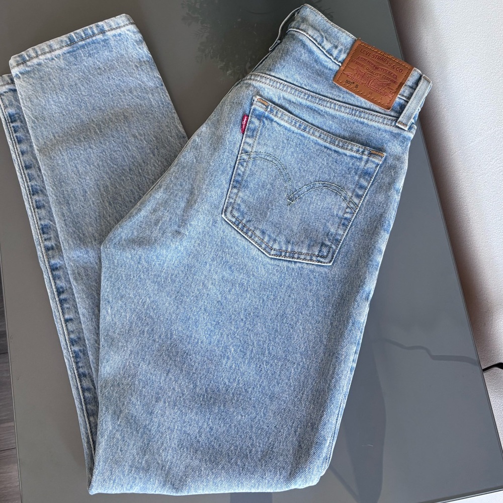 Levi's Blue Straight Leg Jeans Classic Denim - Picture 3 of 10